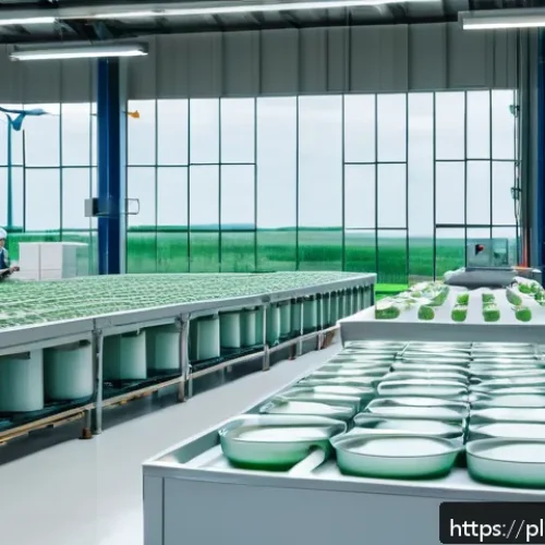 Home 33 대체 플라스틱 소재의 생산 공정 - A modern eco-friendly packaging factory in Poland, showcasing biodegradable biopolymer containers ma...